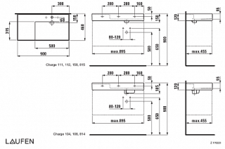 Раковина Laufen Kartell 8.1033.9.000.111.1 90х46